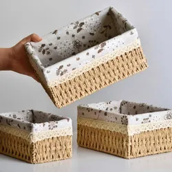 تصویر 4 از سبد حصیری پارچه ای سبک و قابل حمل راحت